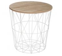 Table café déco métal Kumi Atmosphera - Blanc