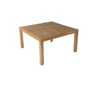 Happy Garden Table carrée Java 140 cm en teck marron – 8 places