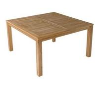 Happy Garden Table carrée Java 140 cm en teck marron – 8 places