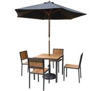 Table Carrée Acier & Acacia 800 mm Bolero 1 G