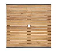 Table Carrée - Acier & Acacia - 800 mm - Bolero