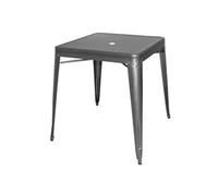 Table Carrée en Acier Gris Métallisé 668mm Bolero Bistro Blanc