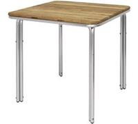 Table carrée en frêne et aluminium 700 mm