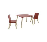 Table Carrée Enfant Bois De Pin 2 Assises - Judith Terracotta TU