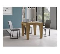 Table carrée extensible 4 à 10 personnes chêne naturel Kristo L 90 à 246 cm