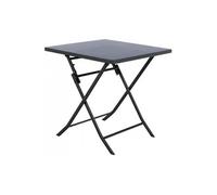 Table carrée pliante Greensboro 2p graphite Hespéride - Sans rallonge
