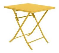 Table carrée pliante Greensboro 2p jaune moutarde Hespéride G