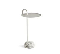 Table centrale moderne Petite table d'appoint en métal, tables de bistrot rondes pour l'intérieur et l'extérieur, table basse portable, table de chevet, résistante à la rouille et aux intempéries pour