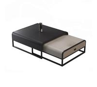 Table centrale rectangulaire avec design rétractable et tiroirs de rangement, assemblage facile pour salon, chambre, bureau et salon