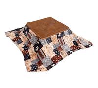 Table Chauffante Kotatsus Bois Massif Table Kotatsus avec Radiateur, Couverture en Flanelle et Tapis de Sol Tables Basse Trois Coloris de Plateau Disponibles pour Salon ou Chambre(B,80x80x45cm)