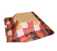 Table Chauffante Kotatsus Bois Massif Table Kotatsus avec Radiateur, Couverture en Polyester et Tapis de Sol Tables Basse Trois Coloris de Plateau Disponibles pour Salon ou Chambre(A,80x80x45cm)