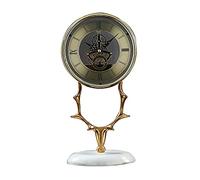 Table Clock Table Clock Nordic Pure Copper Deer Head Clock Home Living Room Light Luxury Mechanical Desktop Clock Desk Clock Pendulum Gold Shelf Clock