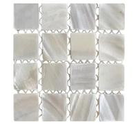 Table Coasters for Drinks - Mother of Pearl | Square Heat-Resistant Mother of Pearl Coasters, 3.35 inch Modern Drink Pads for Tea, Coffee, Bar, Wedding, Outdoor Use, Kitchen Gatherings and Home Decor