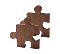 Table Coasters Puzzle Wooden Coasters Chic Decoration for Tea Cup 2Pcs