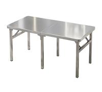 Table Commerciale Pliable en Acier Inoxydable, Bureau de préparation de Travail métal Cuisine Restaurant Maison, Garage, entrepôt, établi de préparation des Aliments, îlot de Cuisine(150x50x55cm)