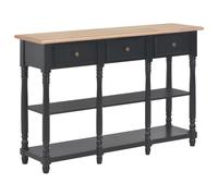 Vidaxl Table Console Noir 110x30x76 Cm Bois D'ingénierie Marron