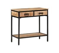 Vidaxl Table Console 70x35x70 Cm Bois De Manguier Massif Brut Marron