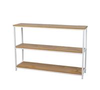 Table console à 3 niveaux en bois et métal ""La Casa Blanca"" - Blanc - L 120 x l 30 x H 80 cm