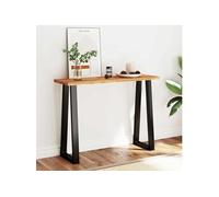 vidaXL Table console à live edge 110x35x80 cm bois d'acacia solide Marron