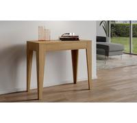Table console à rallonge Isotta : Petite version / Gris béton