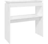 Table console - AKOZON - Blanc - 80x30x80 cm - Aggloméré - Design contemporain