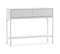 Table console Auri 2 tiroirs couleur Blanc