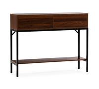 Table console Auri 2 tiroirs effet Noyer