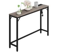 Table console avec 2 Étagères - console 100x 23 x 80 cm - pour Salon Chambre - industriel - Gris