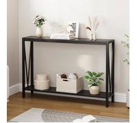 Table console avec 2 Étagères - console 100x 23 x 80 cm - pour Salon Chambre - industriel - Noir