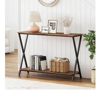 Table console avec 2 étagères - console 105x 30 x 81 cm - pour Salon Chambre - Marron