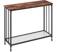 Table console avec 2 étagères - console 85x 30 x 81 cm - pour Salon Chambre - - Marron