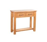 Console marron en chêne à deux tiroir 83 x 30 x 73 cm Table d'appoint vidaXL