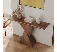 Table console avec base en Z pour entrée et salon, design peu encombrant pour les petits espaces
