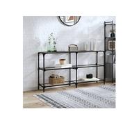 Vidaxl Table Console Avec Dessus En Verre Transparent 158,5x30x81 Cm Multicolore