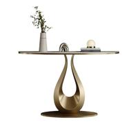 Table console avec éclairage LED intelligent à détecteur de mouvement, table d’entrée étroite avec plateau effet marbre, table de canapé derrière le sofa pour couloir, hall et salon(138x35x85cm)