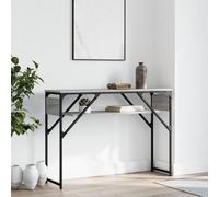 vidaXL Table console avec étagère Sonoma gris 105x30x75 cm