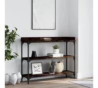 Table Console avec Étagère Bout de Canapé Rangement Salon Chêne Sonoma vidaXL