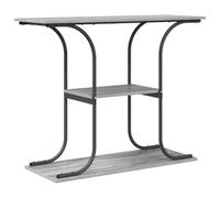 Table console avec étagère grise Sonoma 101 x 35 x 80,5 cm | Bois résistant, étagères spacieuses, design rectangulaire minimaliste, couloirs étroits, entrées, montage avec instructions