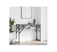 vidaXL Table console avec étagère Sonoma gris 105x30x75 cm