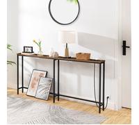 Table Console avec Multiprise - HOOBRO- 180 x 15 x 80 cm -pour Entrée, Salon - Gain de Place