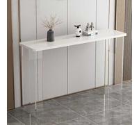 Table console avec pieds en acrylique transparent pour entrée, canapé derrière canapé dans le salon, le couloir, le foyer