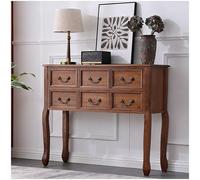 Table Console avec Rangement, Table de canapé avec tiroirs, Table d'entrée Rustique, Table derrière Le canapé, Table de Foyer, Table d'appoint for Couloir/Salon (Grand/Petit)(Light Brown,Large)