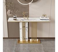 Table console avec structure en métal, table de canapé d'entrée pour petits espaces, design scandinave