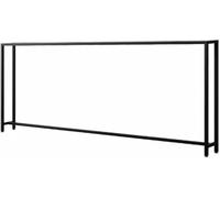 Table Console Bicouche, Table D’entrée, Table D’appoint, Table De Canapé De Salon, étagère Double Derrière Le Lit, Black, 180x15x102cm