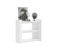 Table console blanc 100x35x90 cm bois d'ingénierie, bout de canapé, table console de couloir, table console de salon, 848472