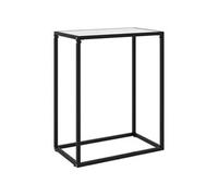 Vidaxl Table Console Blanc 60x35x75 Cm Verre Trempé