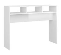 vidaXL Table console blanc brillant 105x30x80 cm bois d'ingénierie