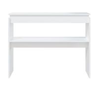Table console blanche 102 x 30 x 80 cm bois multicouche | Résistante, facile à nettoyer, idéale pour l'entrée, le couloir, le salon, le bureau