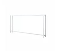 Table Console Blanche à Deux Niveaux, Table d'appoint pour Salon, canapé, Double étagère derrière Le lit, 100 x 15 x 75 cm. Décoration d'intérieur Moderne et élégante.