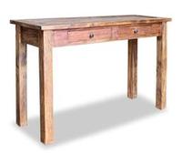 vidaXL Table console Bois de récupération massif 123 x 42 x 75 cm